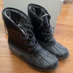 New! 14th & Union leather/faux fur snow boots